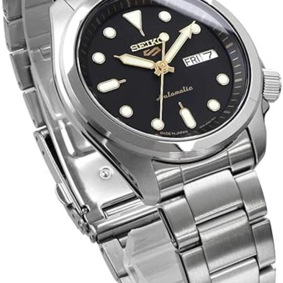 NEW Seiko 5 Sports SRPE57 Automatic Mechanical Black Dial Stainless Steel Watch - Picture 6 of 7
